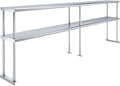 AmGood Double OverShelf Stainless Steel NSF - Many (96" Long x 12" Deep)-Ruum Studio Home