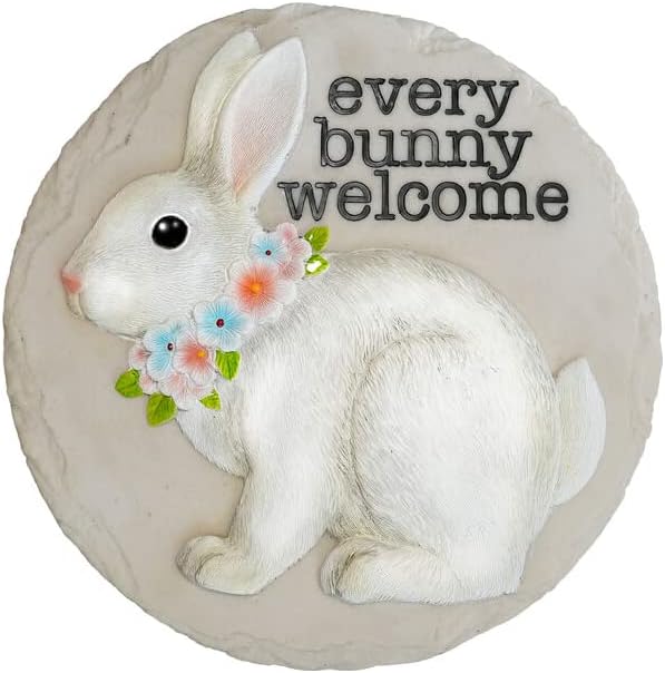 Spoontiques - Garden Décor - Bunny Stepping Stone - Decorative Stone for Garden-Ruum Studio Home