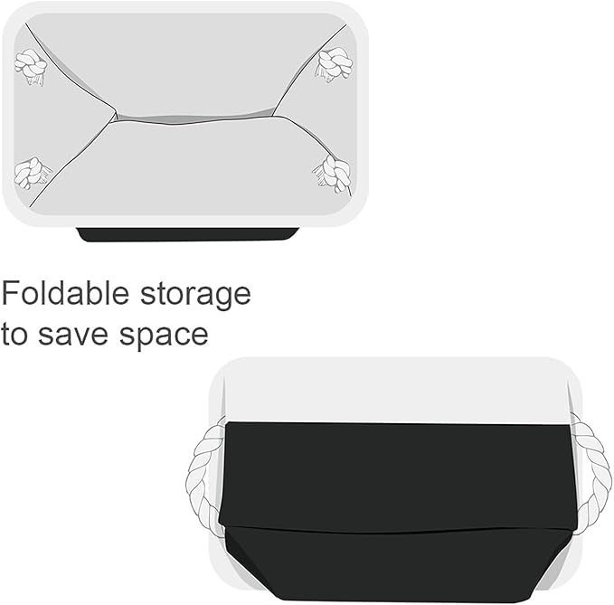TheWarmHome Storage Bins for Shelves - 12x8x5.2 inch 1 Pack Storage Baskets for Gifts Empty for Closet Organizing Dog Gift Cloth Toy Cubes Box (White & Black)-Ruum Studio Home