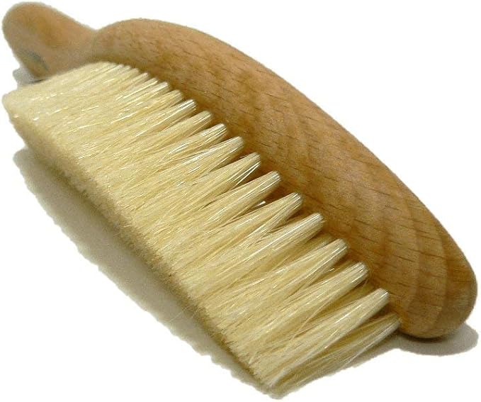 Valentino Garemi Traditional Hat Cleaning Brush | Remove Dust, Dry Stains, Rain Spots, Sweat Marks, Pet or Human Hair | Genuine Boar Hair Made in Germany (White Bristles)-Ruum Studio Home