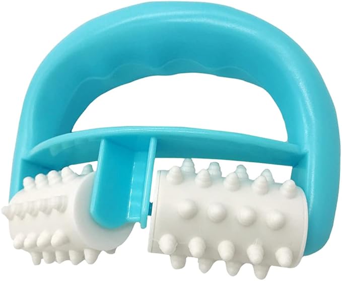 Cellulite Massage, Manual Roller Massages with Two-Wheel Handle,Relax Muscles to Relieve Stress,Increases Blood Circulation,Apply to Arm/Shoulder/Leg/Back/Buttocks/Abdomen(Blue)-Ruum Studio Home