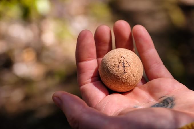 Travel Cork Massage Ball | Lightweight, Sustainable Alternative to Lacrosse Ball for Muscle Pain Relief (1.4 Inch (Pack of 2), Sanded Cork)-Ruum Studio Home