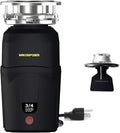 A600 Garbage Disposal 3/4 HP for Kitchen Sink, Food Waste Disposer Fast Continuous Feed Stainless Steel Grind, Quiet, Ease Install, With Power Cord, Powerful Drainage Compact Design 0.75 Horsepower-Ruum Studio Home