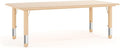 Flash Furniture Wren Adjustable Classroom Activity Table for School and Home, Plastic Activity Table for Kids, 23.625" W x 47.25" L, Natural-Ruum Studio Home