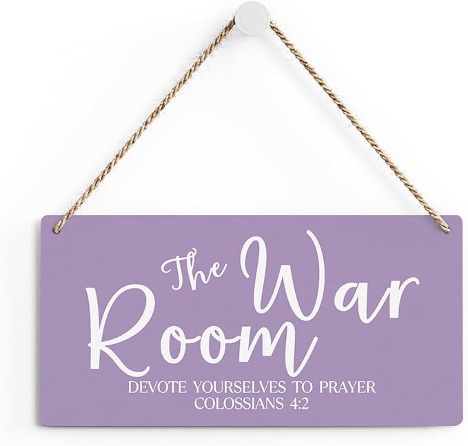 Purple Decor Rustic War Room Decor Christian Decoration Bible Verse Wood Decoration Sign Christian Scripture Printed Wood Sign Wall Art Religious Gifts Faith Based Gifts-Ruum Studio Home