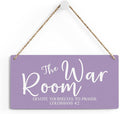 Purple Decor Rustic War Room Decor Christian Decoration Bible Verse Wood Decoration Sign Christian Scripture Printed Wood Sign Wall Art Religious Gifts Faith Based Gifts-Ruum Studio Home