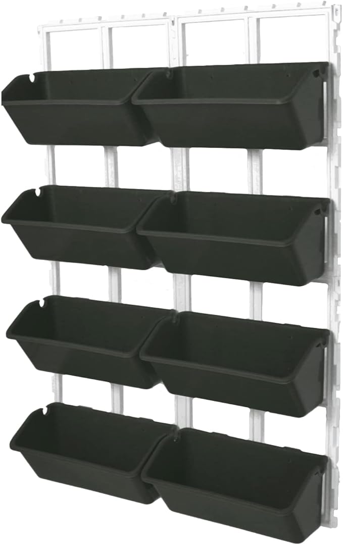 Vertical Wall Hanging Planter, 4-Tier Hanging Planter Rack, 8 Pockets Plant Vegetable Fruit Herb Hanging Pocket Holder Flowerpot or Flowers Vegetables Herb (Army Green)-Ruum Studio Home