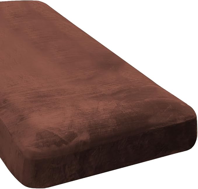 H.VERSAILTEX Velvet Stretch Individual Chaise Cover Sectional Couch Covers for L Shaped Sofa Both Left/Right Furniture Protector Seat Cushion Sofa Cover (1 Piece Chaise Cover, Burnt Brick)-Ruum Studio Home