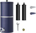 Waterdrop 2.25G Gravity Water Filter System, NSF/ANSI 42&371 Standard, Stainless Steel System with 2 Carbon Filters, Reduces 99% of Lead and Chlorine for Home, Camping, Emergencies, King Tank, Blue-Ruum Studio Home