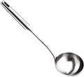 Soup Spoon Ladle,304 Stainless Steel Cooking Spoon Kitchen Tool For Wok With Hollow Handle, Silver/13.9Inch-Ruum Studio Home