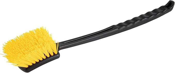 Restaurantware-Clean Tek Professional 20.47 Inch Utility Brush, 1 Heavy-Duty Scrub Brush - Plastic Bristles, Ergonomic Handle, Black Plastic Cleaning Scrub, Ideal for Indoor and Outdoor Cleaning-Ruum Studio Home