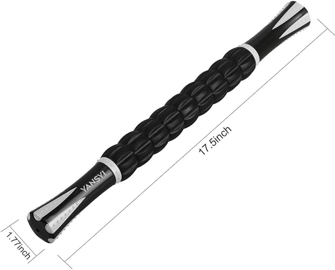 Yansyi Muscle Roller Stick for Athletes - Body Massage Roller Stick - Release Myofascial Trigger Points Reduce Muscle Soreness Tightness Leg Cramps & Back Pain for Physical Therapy & Recovery (White)-Ruum Studio Home