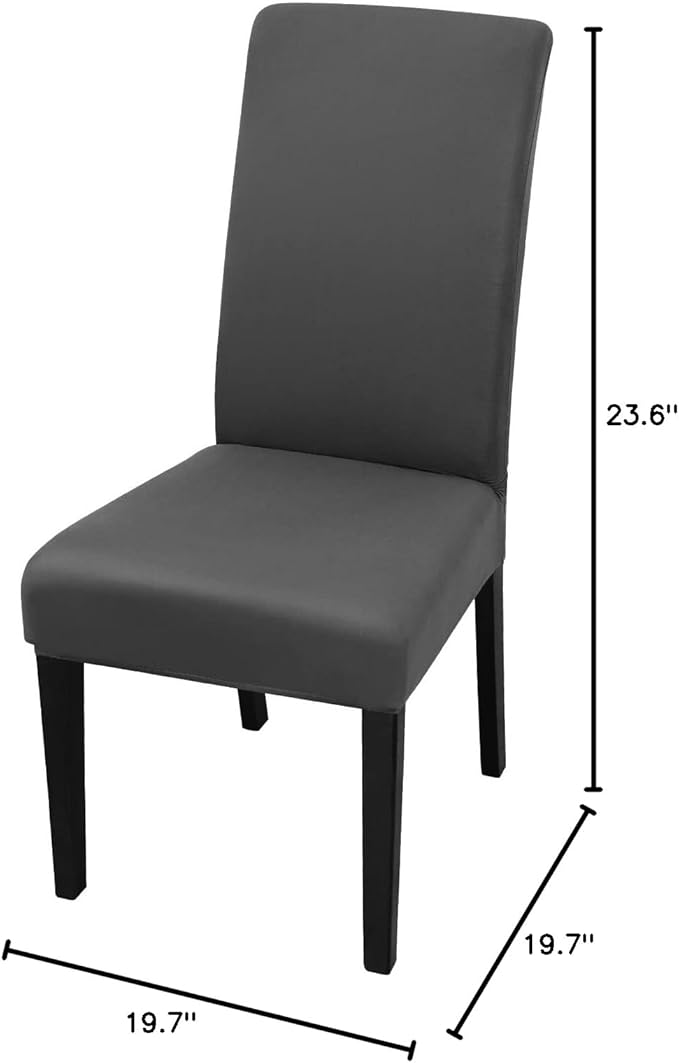 JQinHome Dining Chair Covers Dining Room Chair Slipcovers,High Stretch Removable Washable Parsons Chair Slipcover for Home Party Hotel Wedding Ceremony (Grey)-Ruum Studio Home
