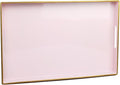 Spsyrine Pink Decorative Serving Tray with Handles, Elegant Plastic Coffee Table Tray for Ottoman, Living Room, Home Decor 15.6" X 10.2"-Ruum Studio Home