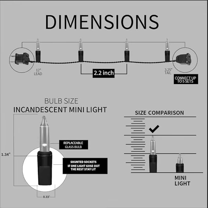 100LIGHTS RED White and Blue Extra-Bright with End Connectors 4th July Decoration Patriotic Mini String Lights 5.98m UL Certified Waterproof for Home Garden Holiday Tree Party Patio-Ruum Studio Home
