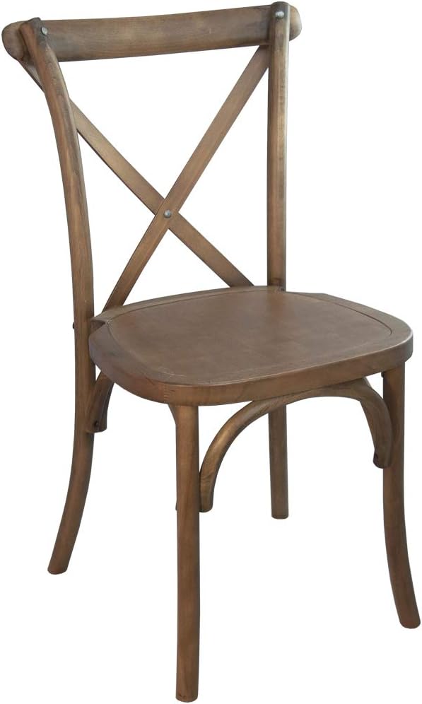 EMMA + OLIVER Light Brown X-Back Chair-Ruum Studio Home