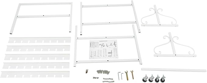 40 Slots Champagne Holder Stand for Party, Wine Glass Display Wall Holder, Stable Wine Glass Stemware Rack for Bar, Wedding, Party (White)-Ruum Studio Home