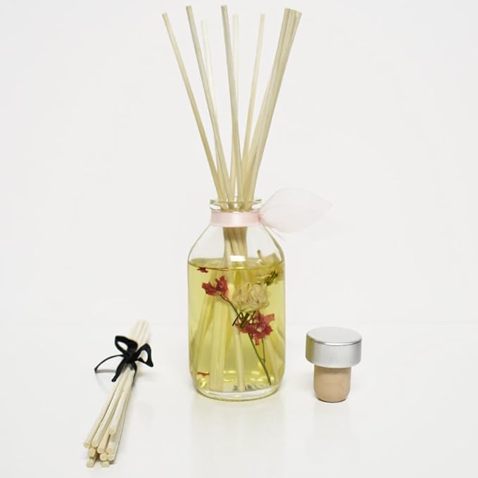 LOVSPA Reed Diffuser Set, Wild Flowers Scented Oil Diffuser with Sticks, Home Fragrance Accessories for Bathroom Shelf Decor, Aroma Diffusers for Home or Office Desk, USA Made-Ruum Studio Home