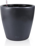 Dexceder 13x12 Self Watering Planter with Wheels Indoor Outdoor, Inner Pot Design, Thickened Large Floor Standing Flower Plant Pot with Water Level Indicator (Slate Gray Matte)-Ruum Studio Home