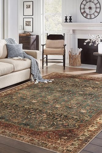 Keen Home Design 3x5 Rug - Machine Washable Entry Rug with Non-Slip Backing, Ideal for Enteryway, Kitchen, Bathroom, Laundry Room - Vintage, Easy Clean, Durable, Low Pile Rug - (3' x 5')-Ruum Studio Home