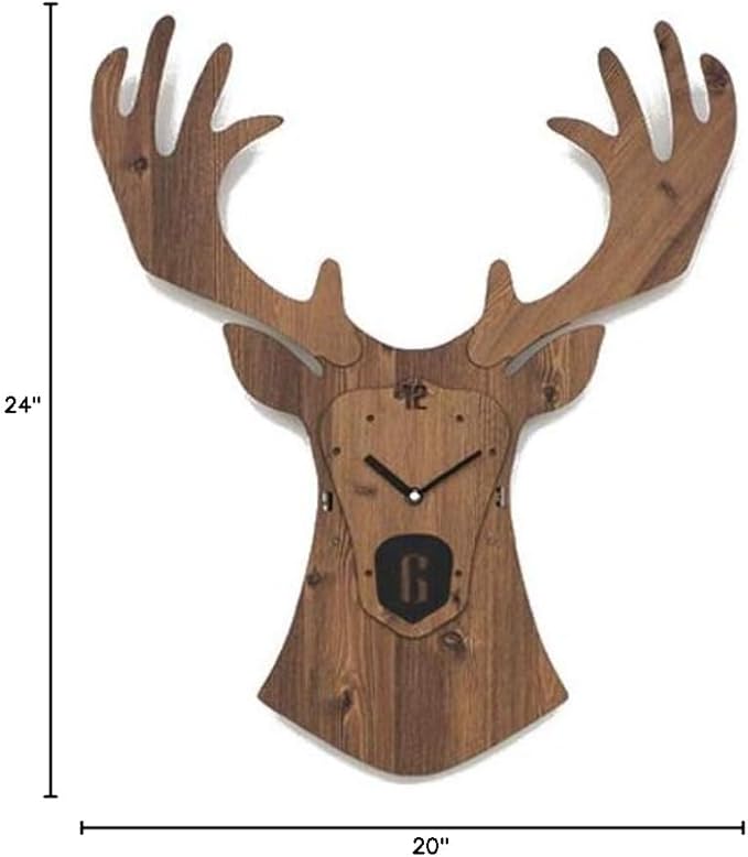 Stephanie Imports Modern Minimalist Reindeer Light Wall Clock-Ruum Studio Home