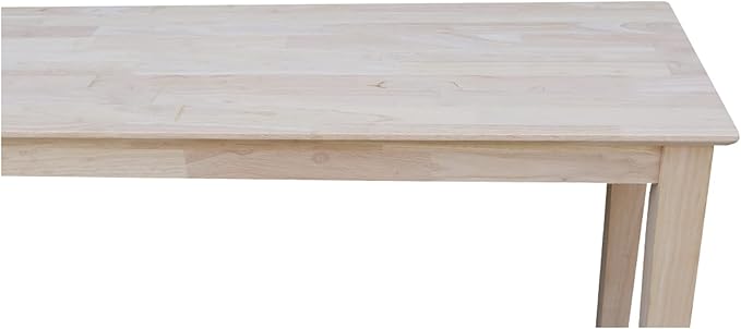 IC International Concepts Extended Length Shaker Console Table, 60" W x 16" D x 30" H Real/Solid Parawood, Kitchen/Dining, 50 Lbs. Wt. Capacity, DIY, Paint/Stain In Any Color, Unfinished-Ruum Studio Home