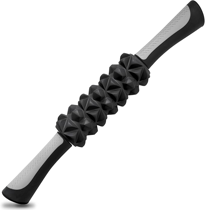 KITWILD Muscle Roller Stick, Massage Roller Stick for Athletes, Body Massage Stick for Muscles Deep Tissue, Muscle Relaxation Roller for Physical Therapy, Myofascial Release, and Yoga Therapy, Black-Ruum Studio Home