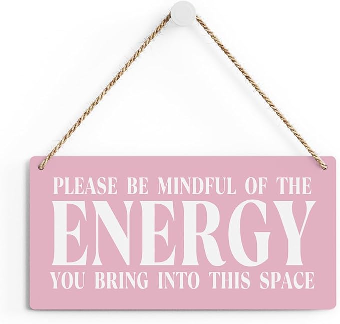 Pink Room Decor Spiritual Decoration Meditation Room Decoration Inspirational Spa Positive Affirmations Wall Decor Wood Plaque Sign Hanging Door Sign Home Office Yoga Room-Ruum Studio Home