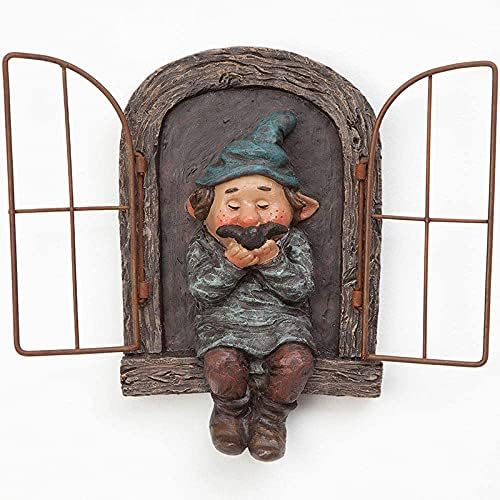 Whimsical Fairy Garden Gnome Statue, Tree Faces Decor Outdoor -5.9 Inch, Funny Garden Tree Decoration,Ideal Patio Yard Lawn Porch Decoration-Ruum Studio Home