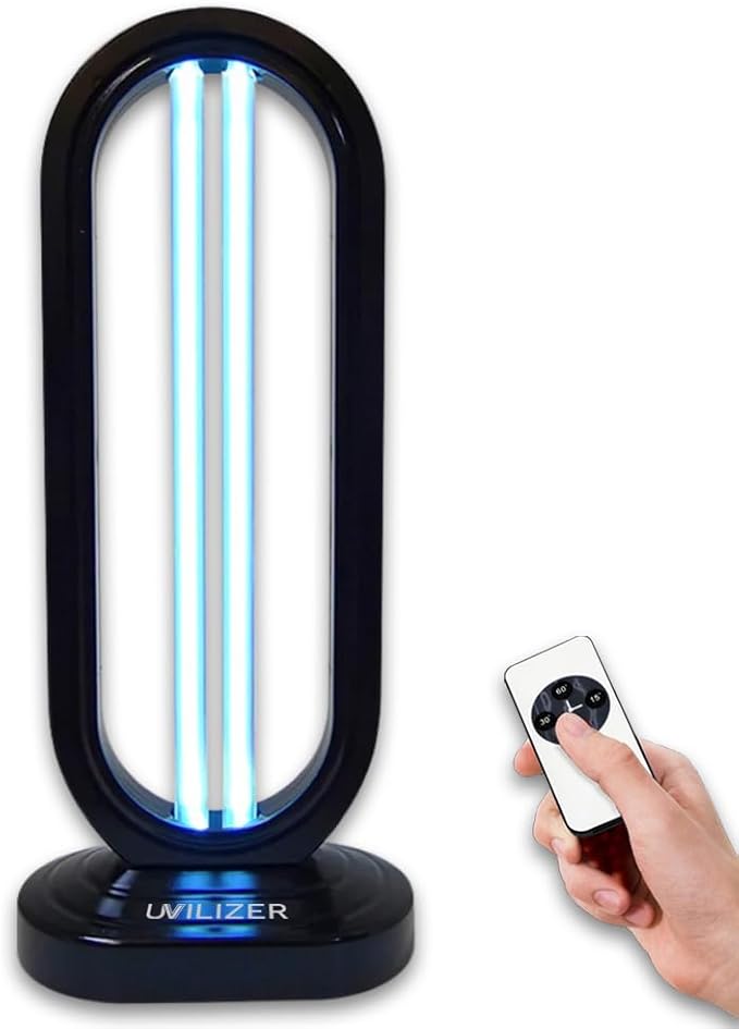 UVLIZER Tower - UV Light Sanitizer & Ultraviolet LED Lamp (UV-C Cleaner for Home, Office, Room | UVC Disinfection Lamp | Kill 99% of Germs, Bacteria, Virus, Mold, Dust Mites | USA)-Ruum Studio Home