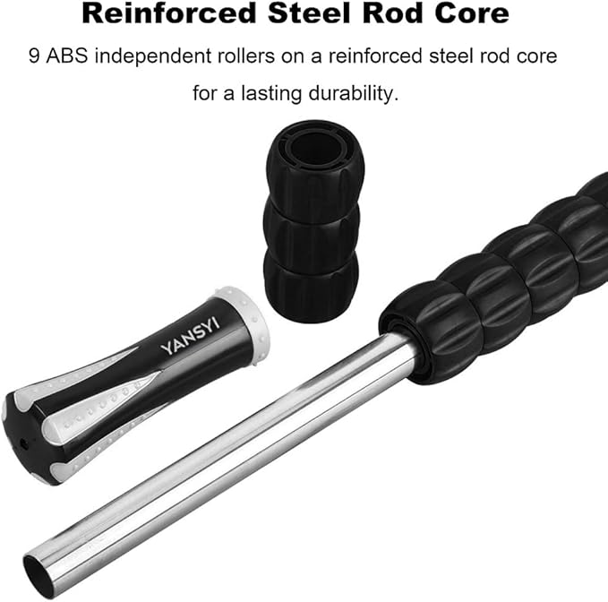 Yansyi Muscle Roller Stick for Athletes - Body Massage Roller Stick - Release Myofascial Trigger Points Reduce Muscle Soreness Tightness Leg Cramps & Back Pain for Physical Therapy & Recovery (White)-Ruum Studio Home