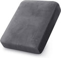 PrinceDeco Velvet Stretch Couch Cushion Cover, Sofa Slip Covers for Cushion Couch Chair Loveseat Sofa Furniture Protector Cushion Sofa Cover Each Width Up to 29.5", Grey-Ruum Studio Home