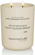M&SENSE Natural Soy Candle| Puffy-Cloud Dream | 16.6 oz, 95H Burn | Minimalist Scented Candle for Relaxation, Gifting, Home Décor | for Bedroom, Office, Party Large-Ruum Studio Home