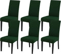 JQinHome Chair Covers for Dining Chairs, High Stretch Removable Washable Chair Protector Cover Set of 6, Chair Slipcovers for Dining Room, Kitchen,Home Party,Wedding Ceremony(Hunter Green, 6PC)-Ruum Studio Home