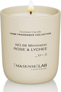 M&SENSE Natural Soy Candle| Rose & Lychee | 5.3 oz | Minimalist Scented Candle for Relaxation, Gifting, Home Décor | for Bedroom, Office, Party Small-Ruum Studio Home