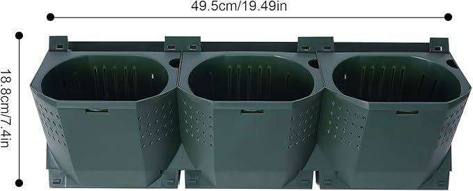 36 Pots Self-Watering Wall-Mounted Planter, 39.4”L x 46.5”H Vertical Wall Planter Self Watering Stackable Planters Vertical Garden Wall Garden Planter Outdoor Indoor for Herbs Flowers Strawberries-Ruum Studio Home