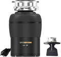 Garbage Disposal 3/4 HP for Kitchen sink Quiet with Stopper Power Cord, Easy install, Continuous Feed Food Waste Disposer Stainless Steel Grind 0.75 Horsepower AC Motor Unit (MAX-4)-Ruum Studio Home