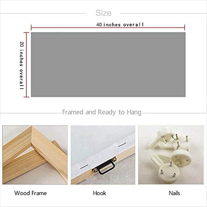Arjun Ocean Teal Wall Art Canvas Coastal Beach Painting Blue Turquoise Landscape Sunset Picture, Panoramic Gold Foil Textured Large Artwork Framed for Living Room Bedroom Bathroom Wall Decor 40"x20"-Ruum Studio Home