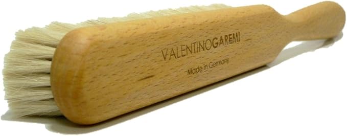 Valentino Garemi Ultra-Soft Goat Hair Cleaning Brush | for Elegant Delicate Flat Fabrics Suits, Jacket, Coats or Couch | Remove Dandruff, Dust, Pet Hair | Made in Germany-Ruum Studio Home
