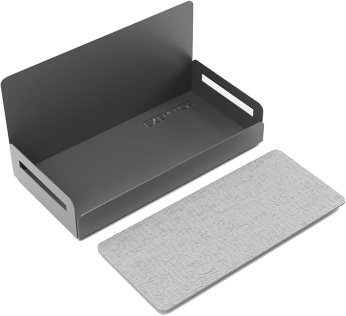 2-Pack Magnetic Spice Rack for Refrigerator and Microwave - Portable 6" Deep Magnetic Shelves for Classroom Kitchen Garage - Strong Magnetic Hold, Metallic Gray, Max 20LB Capacity-Ruum Studio Home