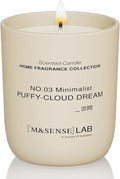 M&SENSE Natural Soy Candle| Puffy-Cloud Dream | 5.3 oz | Minimalist Scented Candle for Relaxation, Gifting, Home Décor | for Bedroom, Office, Party Small-Ruum Studio Home