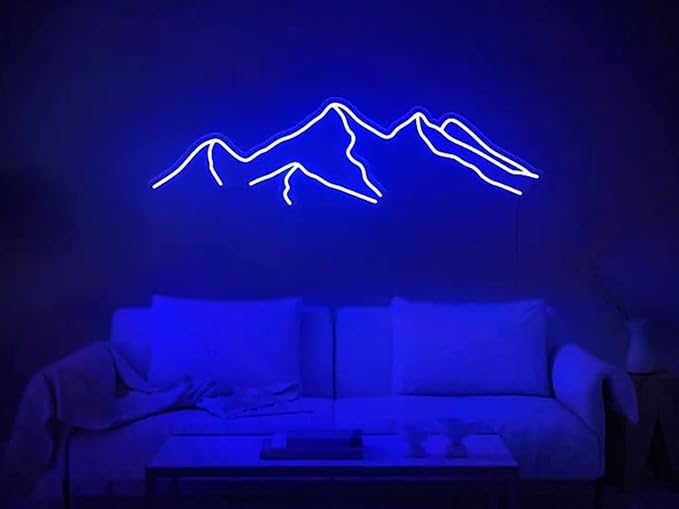 Ulalaza LED Decorative Lights USB Mountains Sunrise Sunset Led Neon Signs Home Decoration Wall Art Holiday Gift Brightness Adjustable 16.5''x9.5''-Ruum Studio Home