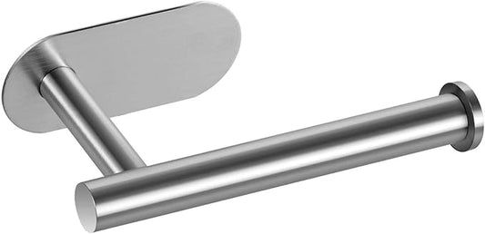 Toilet Paper Holder,Brushed Nickel,Wall Mount, Upgraded Adhesive Toilet Roll Holder,no Drilling,Bathroom/Rv/Washroom,SUS 304 Stainless Steel,Rustproof (Brushed Nickel, 1 Piece)-Ruum Studio Home