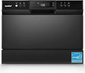COMFEE’ Countertop Dishwasher, Energy Star Portable Dishwasher, 6 Place Settings & 8 Washing Programs, Speed, Baby-Care, ECO& Glass, Dish Washer for Dorm, RV& Apartment, Black-Ruum Studio Home