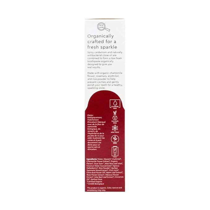 RADIUS USDA Organic Toothpaste 3oz Non Toxic Chemical-Free Gluten-Free Designed to Improve Gum Health & Prevent Cavity - Clove Cardamom - Pack of 2-Ruum Studio Home