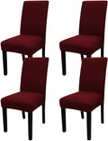 JQinHome 4 Pcs Dining Chair Slipcover, High Stretch Removable Washable Chair Seat Protector Cover for Home Party Hotel Wedding Ceremony-Ruum Studio Home