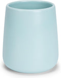 Bathroom Tumbler Cup Ceramic 13.5oz Reusable Toothbrush Cup 400ml,Toothbrush Holder Adequate for Your Bathroom (Cyan)-Ruum Studio Home