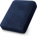 PrinceDeco Stretch Velvet Couch Cushion Cover,Soft Fitted Cushion Slipcover for Arm Chair Sofa Cushion Furniture Protector Seat Cushion Sofa Cover Width Up to 29.5", Navy-Ruum Studio Home