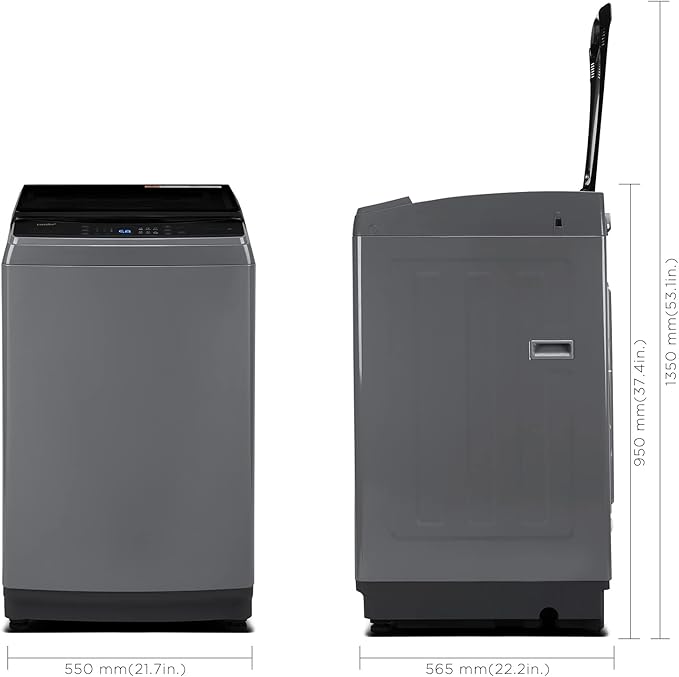 COMFEE’ Washing Machine 2.4 Cu.ft LED Portable Washing Machine and Washer Lavadora Portátil Compact Laundry, 8 Models, Environmentally Friendly, Child Lock for RV, Dorm, Apartment Magnetic Gray-Ruum Studio Home