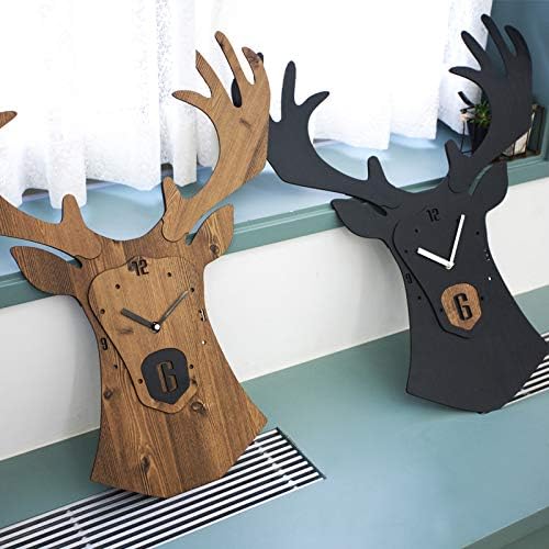 Stephanie Imports Modern Minimalist Reindeer Light Wall Clock-Ruum Studio Home